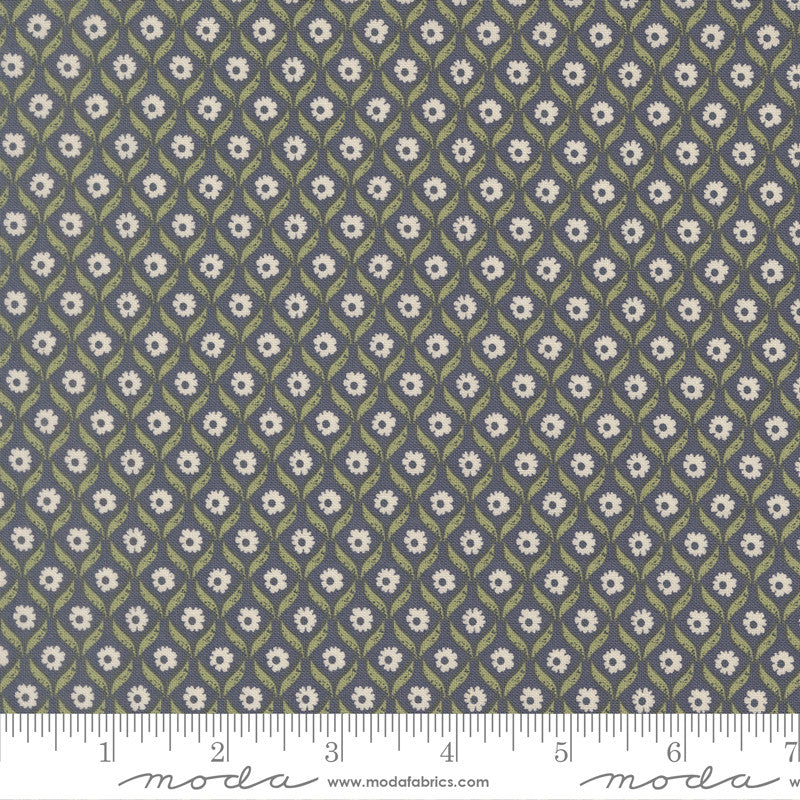 PRESALE True Love Wall Flower Twilight Yardage by Lella Boutique for Moda Fabrics | 5262 13
