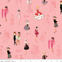 Barbie Vintage Main Pink Yardage by Riley Blake Designs | CD16890-PINK