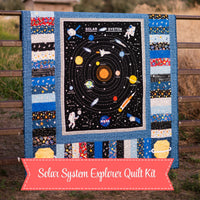 PRESALE Solar System Explorer Quilt Kit | Reach for the Stars Nasa for Riley Blake Designs | Quilt Size is 63 1/2" x 72 1/2" | FREE PATTERN