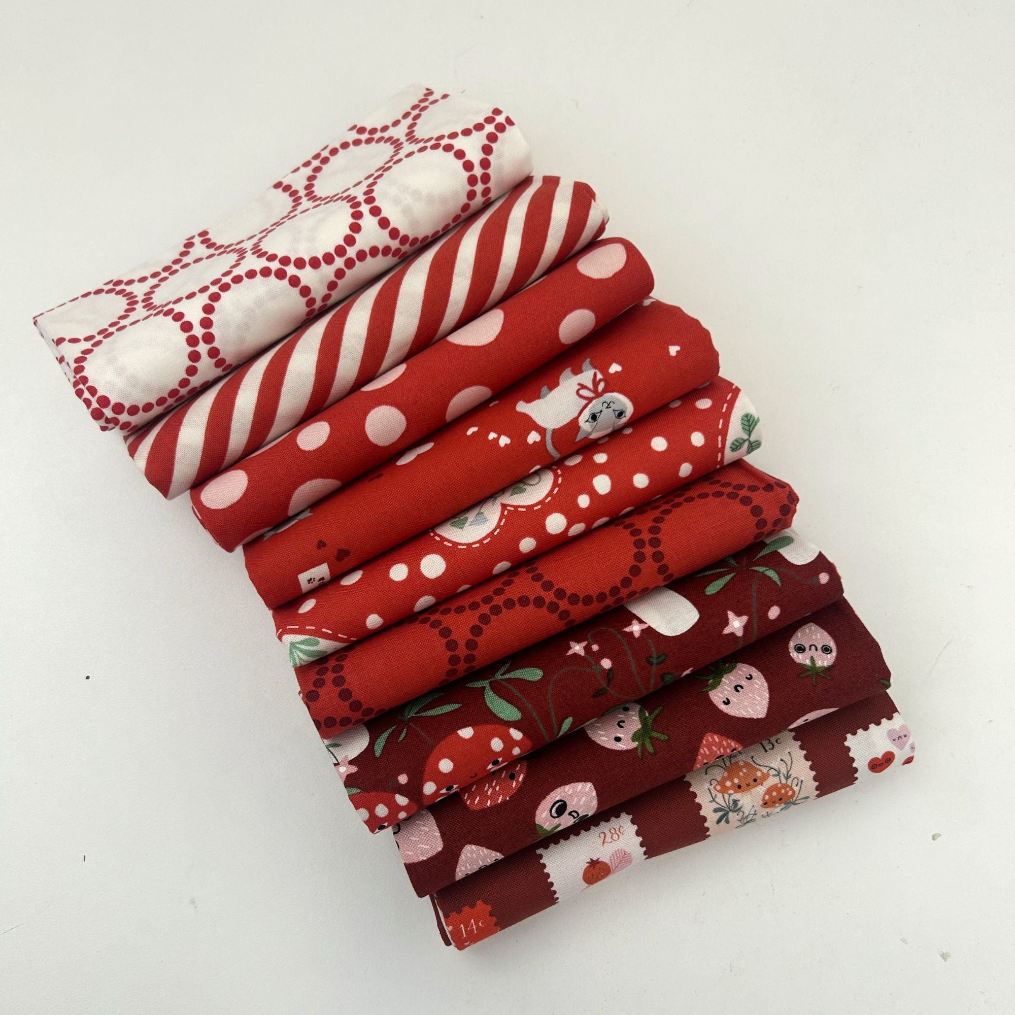 Funny Valentine Custom Fat Quarter Bundle Red by Lizzy House for Moda Fabrics | 9 FQs | Curated Bundle