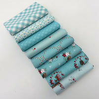 Whimsical Woodland Custom Fat Quarter Bundle Aqua by Tasha Noel for Riley Blake Designs |8 FQs | Curated Bundle