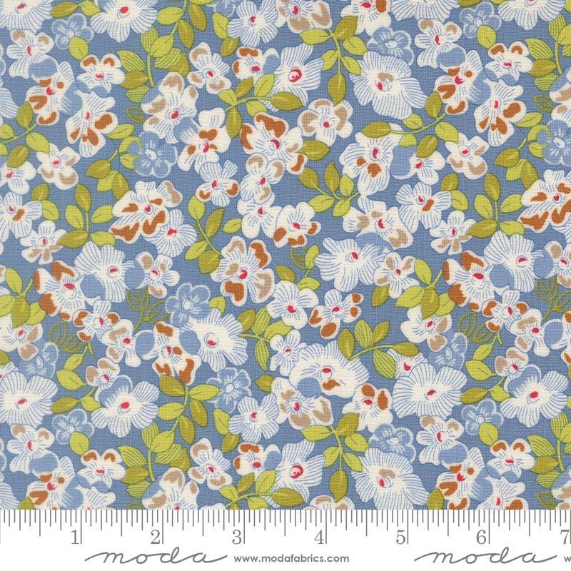 PRESALE Butternut and Sage Fields of Flowers Dusk Yardage by Fig Tree & Co for Moda Fabrics | 35442 15