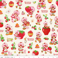 PRESALE The World of Strawberry Shortcake Main Cream Yardage for Riley Blake Designs | C18560-CREAM