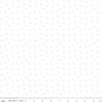 Mary Catherine Flower Dots White Tone-on-Tone Yardage by Amy Smart for Riley Blake Designs | C16705-WHITE