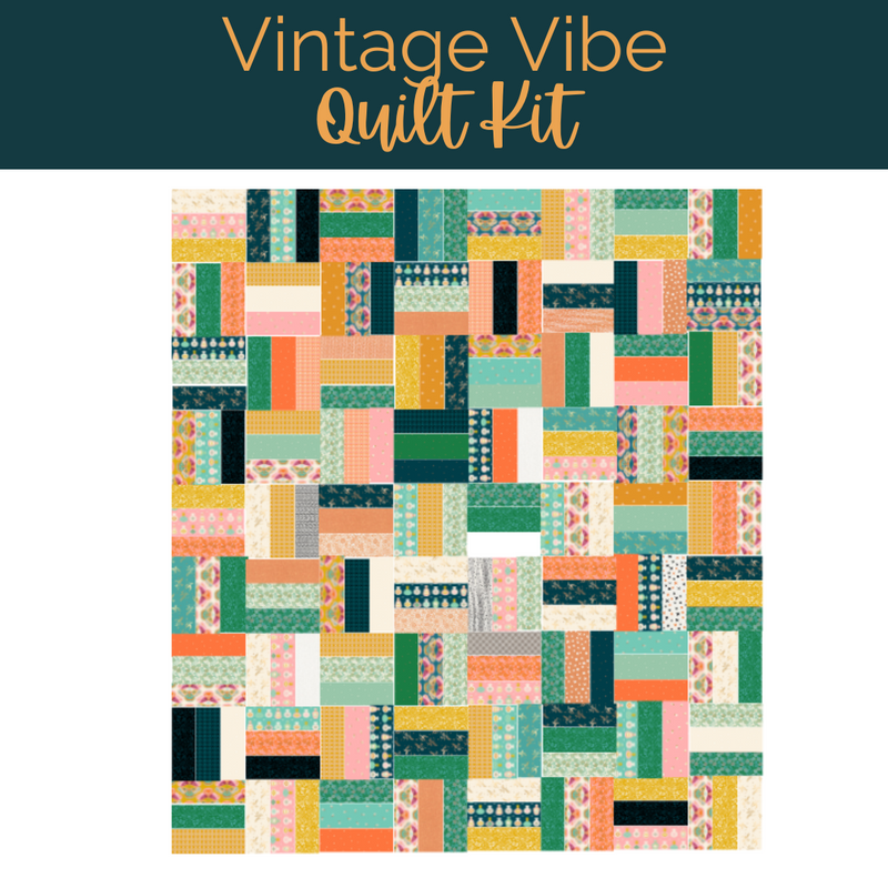 Vintage Vibe Quilt Kit | 48" x 54" Quilt | Custom Quilt Kit | Beginner Friendly using Ruby Star Fabrics