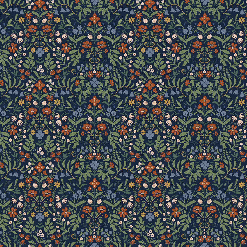 PRESALE Before the Bloom Iris Indigo Yardage Danelys Sidron for Riley Blake Designs | C18064-INDIGO