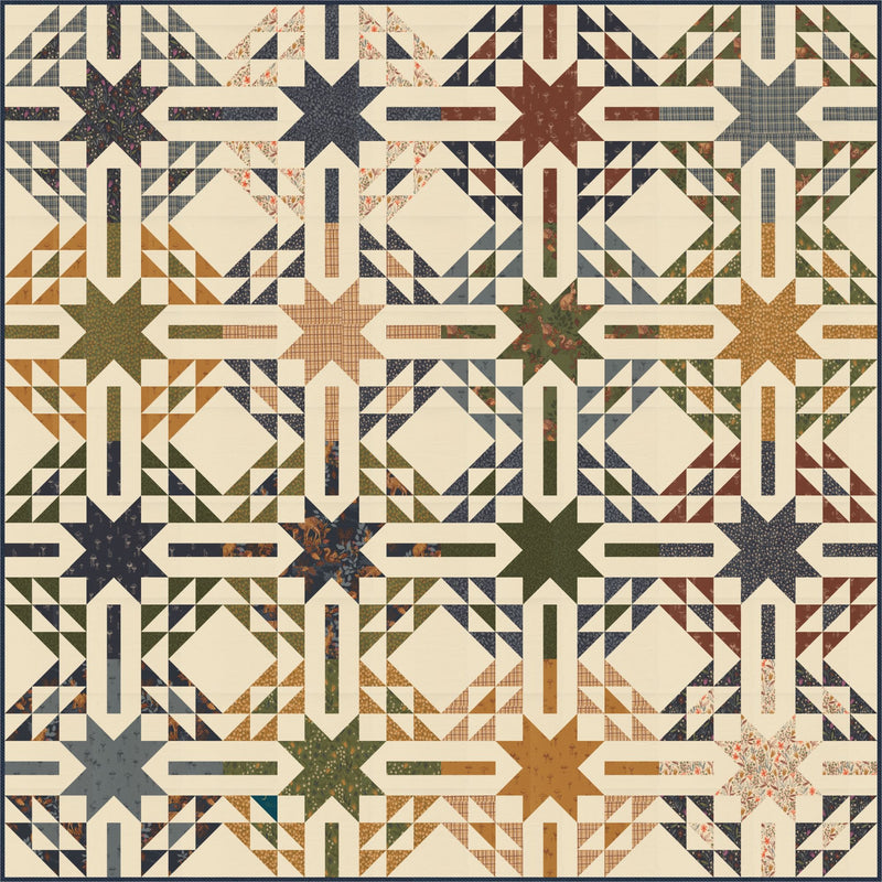 Aglow Custom Quilt Kit with Autumn Forest by Linn Warme for Moda Fabrics | Quilt Size 64" x 64"
