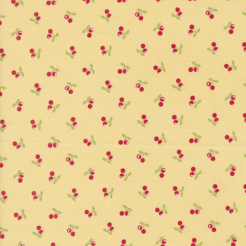 PRESALE Cali & Co Cherries Soft Yellow Yardage by Corey Yoder for Moda Fabrics | 29194 16