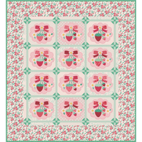 PRESALE Strawberry Crush Sew Along Quilt Kit With Berry and Sage by Lori Holt of Bee in My Bonnet | Begins May 8!