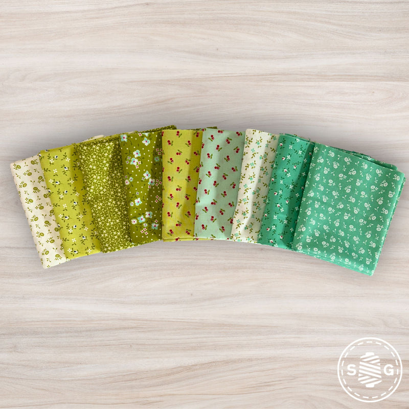 Cali & Co Custom Fat Quarter Sea Green Bundle by Corey Yoder for Moda Fabrics | Curated Bundle 9 FQs