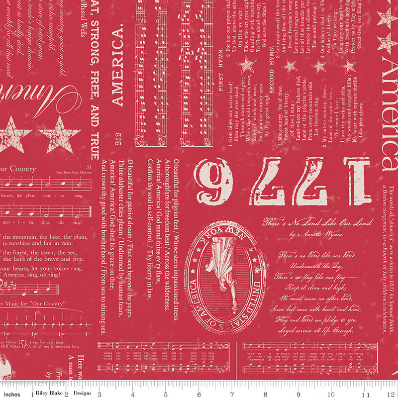 PRESALE Americana Liberty Berry Yardage by Lori Holt of Bee in My Bonnet for Riley Blake Designs | C16080-BERRY