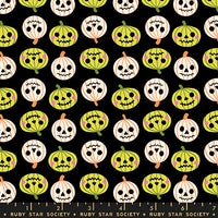 PRESALE Freaky Familiars Pumpkin Party Black Yardage by Ruby Star Society | RS5196 14