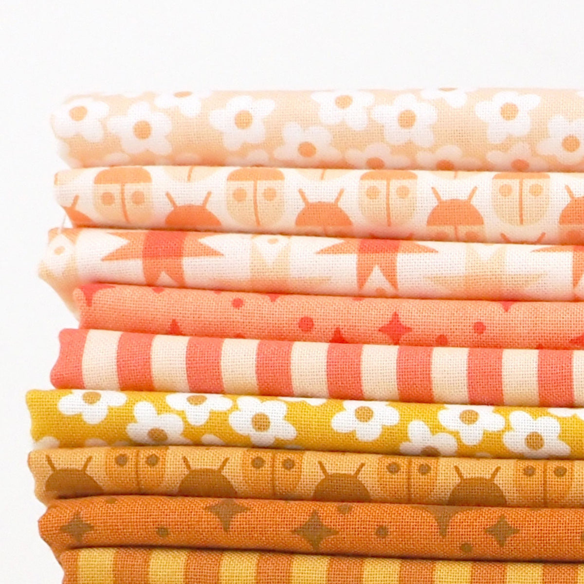 PRESALE Fat Quarter Bundle Pink Orange | Popcorn by Elizabeth Hartman for Moda Fabrics | 9 Fat Quarters | Curated Bundle