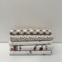 Whimsical Woodland Custom Fat Quarter Bundle White Natural by Tasha Noel for Riley Blake Designs | 5 FQs | Curated Bundle