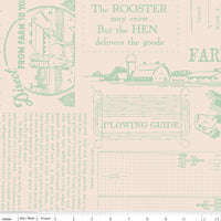 PRESALE Wide Back Farmers Daughter Farm Life Sage Yardage by Lori Holt of Bee in My Bonnet | 108" Wide Backing | WB17193-SAGE