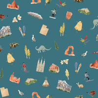 PRESALE Utah Main Teal Yardage by Kelsey Carlson for Riley Blake Designs | CD17020-TEAL