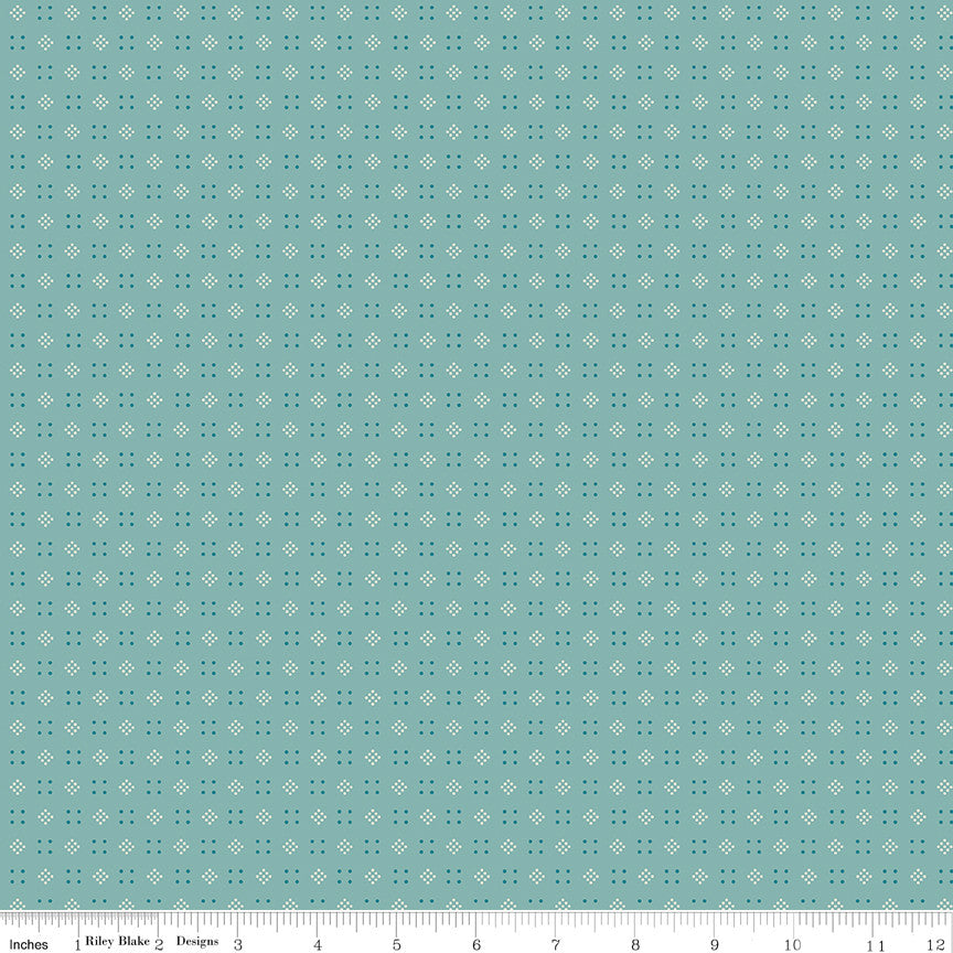 PRESALE Baked With Love Leftovers Wedgewood Yardage by Lori Holt of Bee in My Bonnet | C17792-WEDGEWOOD