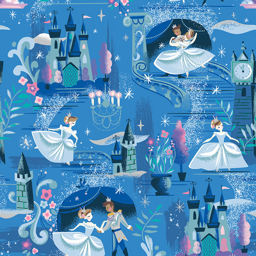 PRESALE Wishes The Ball Blueberry Sparkle Yardage by Jill Howarth for Riley Blake Designs | SC18070-BLUEBERRY