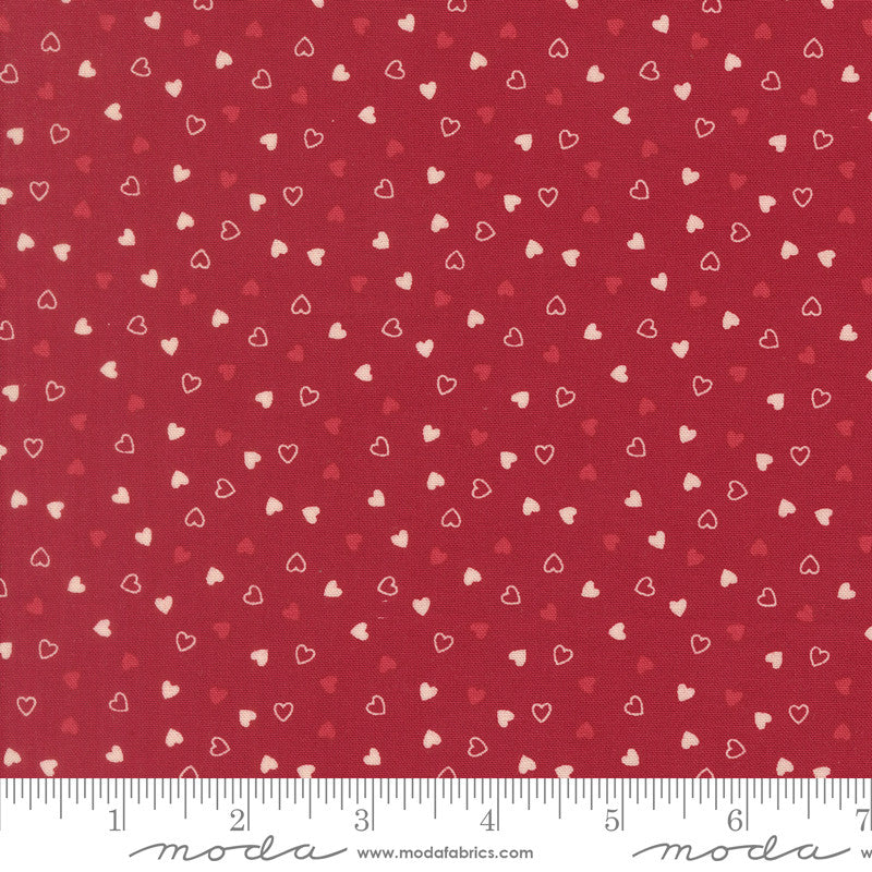 PRESALE Je T'aime Sweetness Scarlet Yardage by Stacy Iest Hsu for Moda Fabrics | 20997 18