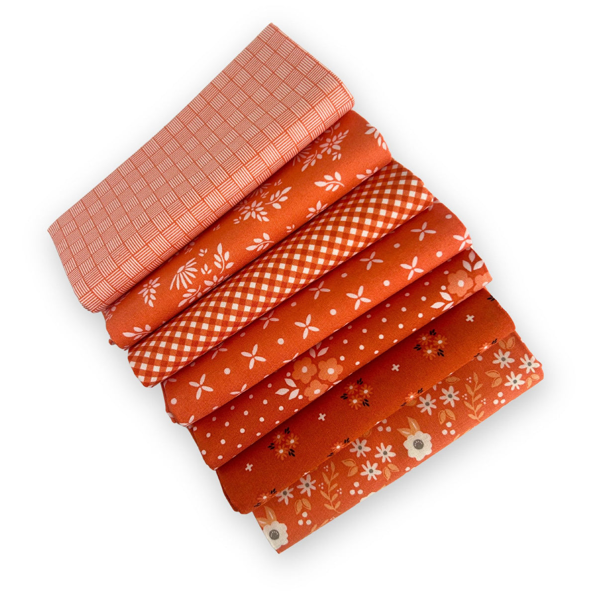 Fat Quarter Bundle Pumpkin Orange | Birch and Willow by Sherri & Chelsi for Moda Fabrics | 7 Fat Quarters | Curated Bundle
