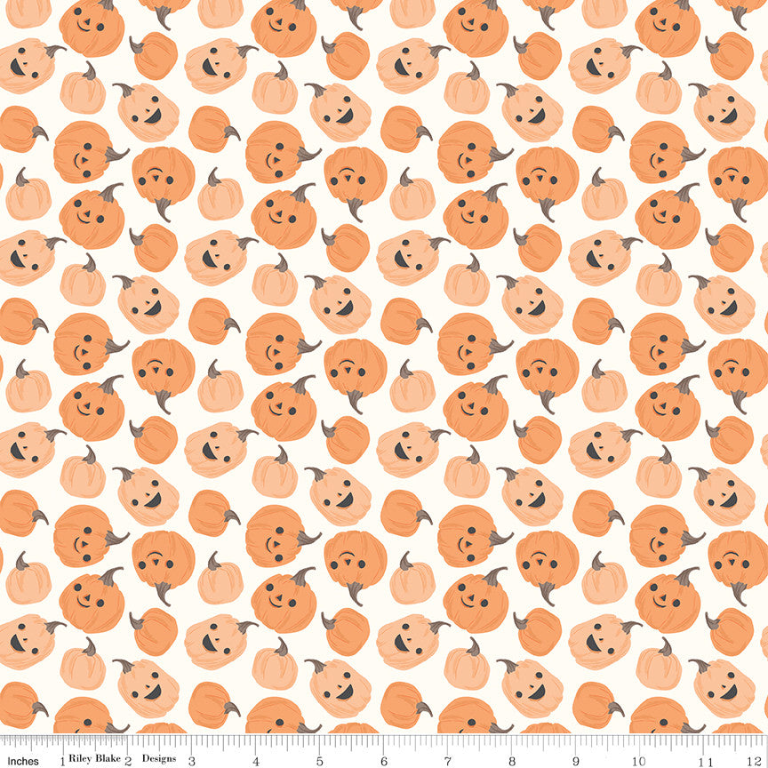 Frank and Friends Pumpkins Cloud Yardage by My Mind's Eye for Riley Blake Designs | C17472-CLOUD