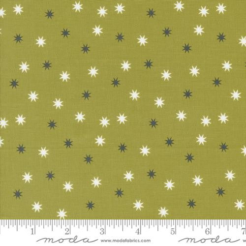 Hey Boo Witchy Green Practical Magic Stars Yardage by Lella Boutique for Moda Fabrics | 5215 17  | Cut Options Available
