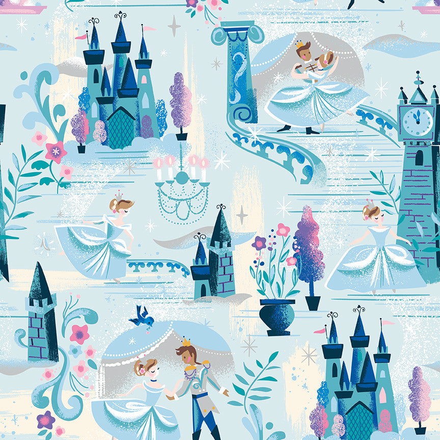 PRESALE Wishes The Ball Powder Sparkle Yardage by Jill Howarth for Riley Blake Designs | SC18070-POWDER