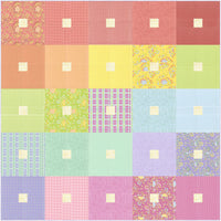Boxy Custom Quilt Kit With Sherbet Sunshine Flannel by Corey Yoder for Moda Fabrics | Size 75" x 75"
