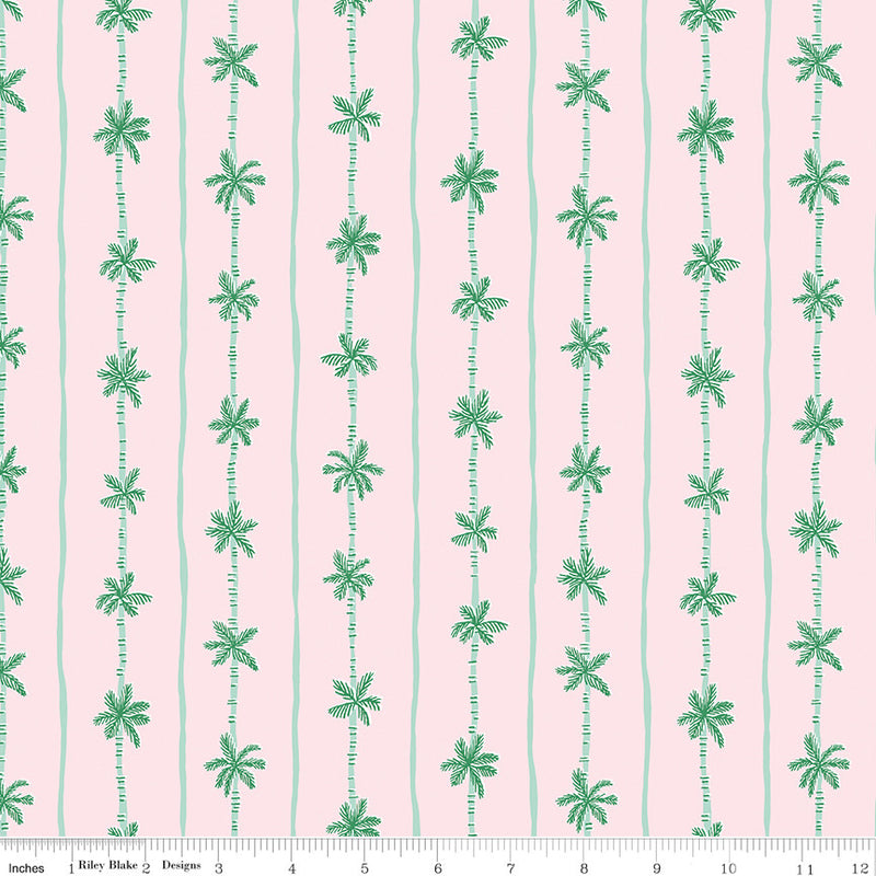 PRESALE Forever Neverland Palm Stripe Pink Yardage by Jill Howarth for Riley Blake Designs | C15906-PINK