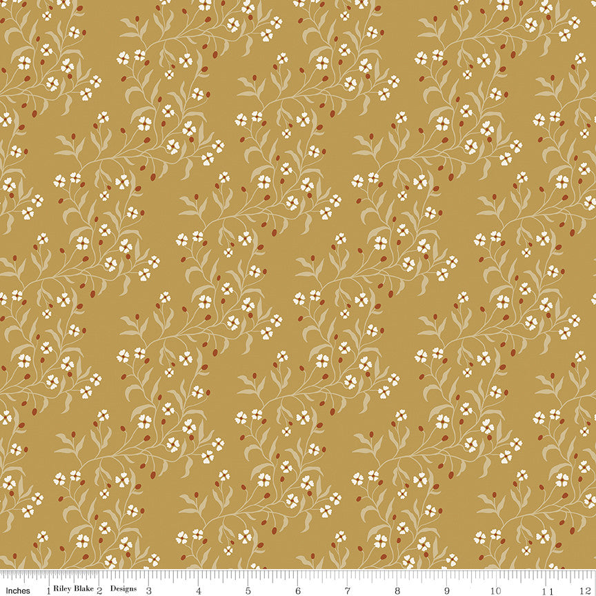 PRESALE Before the Bloom Astrid Gold Yardage Danelys Sidron for Riley Blake Designs | C18062-GOLD