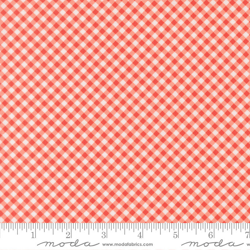 PRESALE Poinsettia and Pear Gingham Geranium Yardage by Sherri & Chelsi for Moda Fabrics | 37717 15