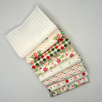 PRESALE Poinsettia and Pear Custom Fat Quarter Bundle Low Volume by Sherri & Chelsi for Moda Fabrics | 8 FQs | Curated Bundle
