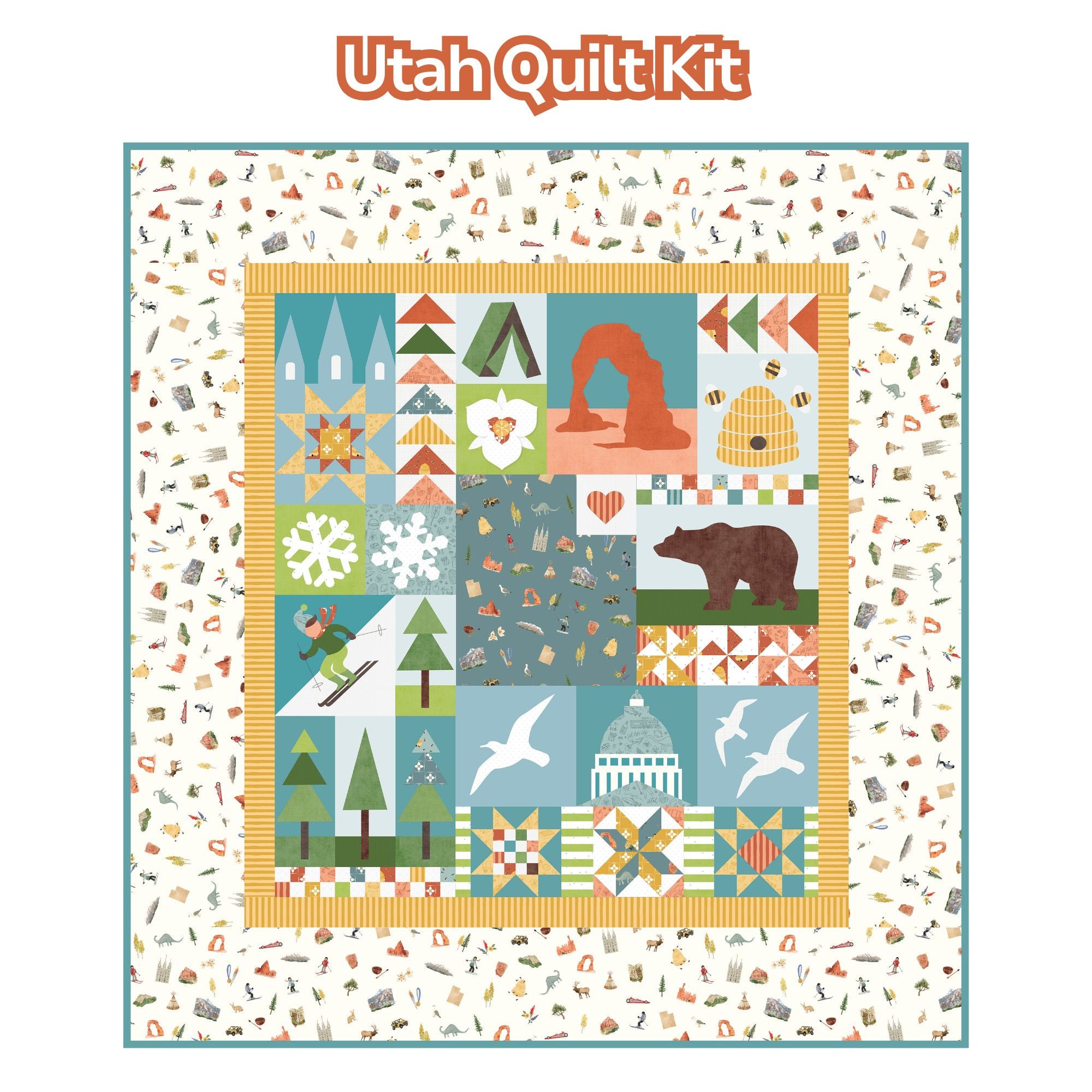 PRESALE Utah Quilt Kit Boxed by Kelsey Carlson for Riley Blake Designs | KT-17020