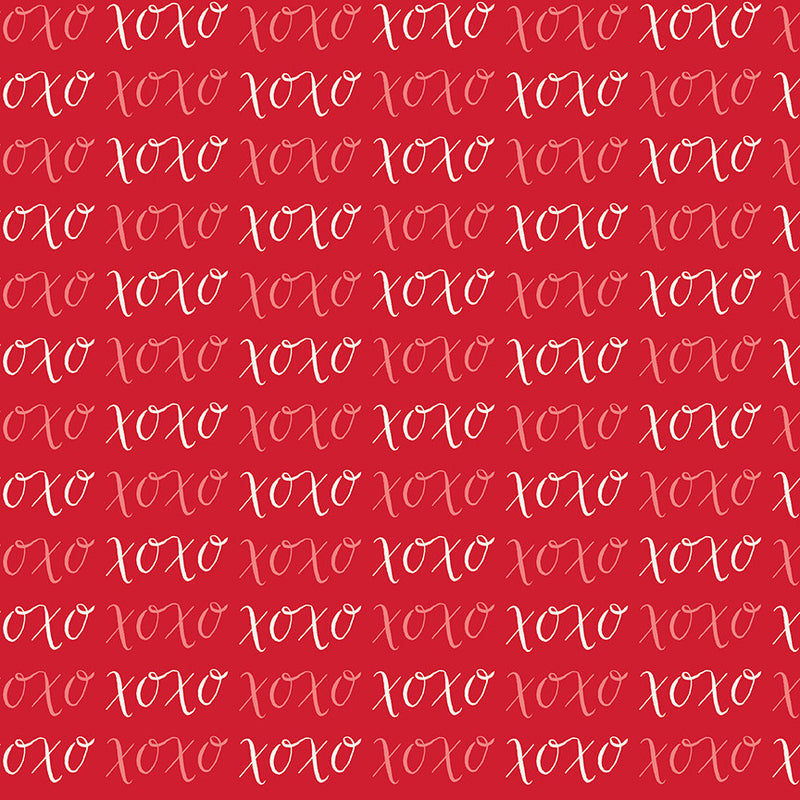 Letters to Cupid XOXO Red Yardage by My Mind's Eye for Riley Blake Designs | C16983-RED