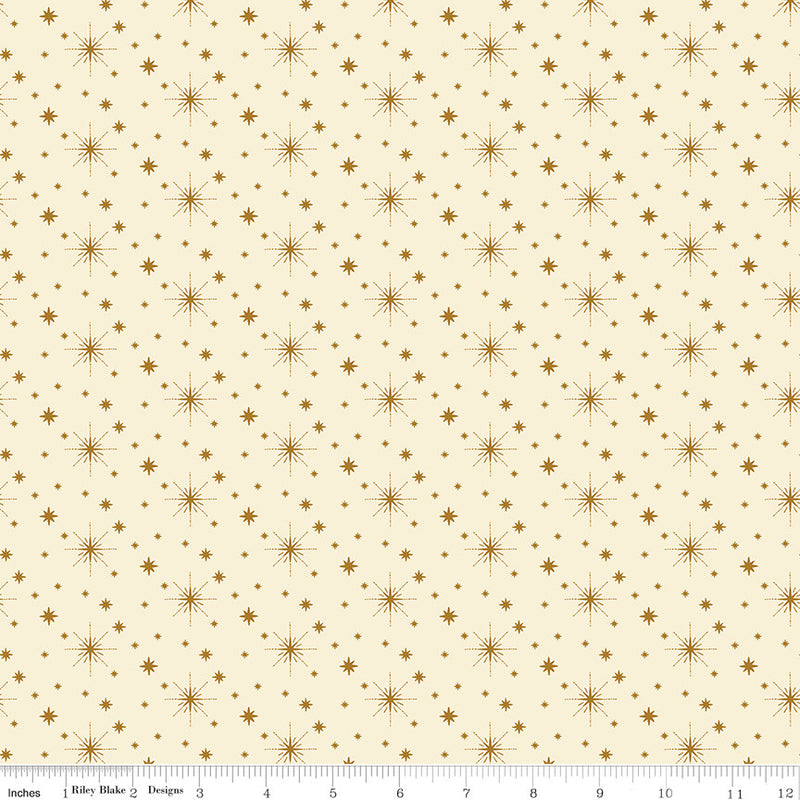 Glisten Stars Eggnog Yardage by Sandy Gervais for Riley Blake Designs | C16227-EGGNOG