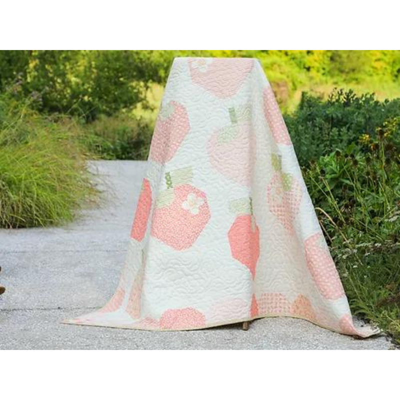 Sweet Strawberry Custom Quilt Kit Using Dainty Meadow by Heather Briggs of My Sew Quilty Life | Quilt Size 78" x 93"