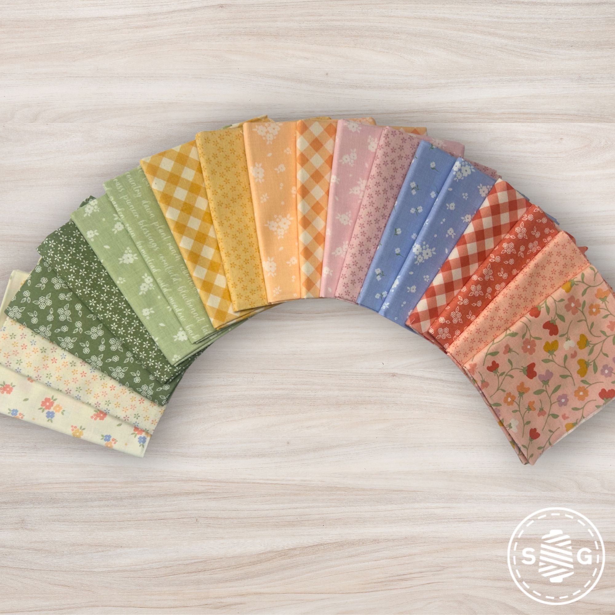 Pastel Prairie Custom Fat Quarter Bundle by My Sew Quilty Life for Moda Fabrics  | Curated Bundle | 18 Fat Quarters