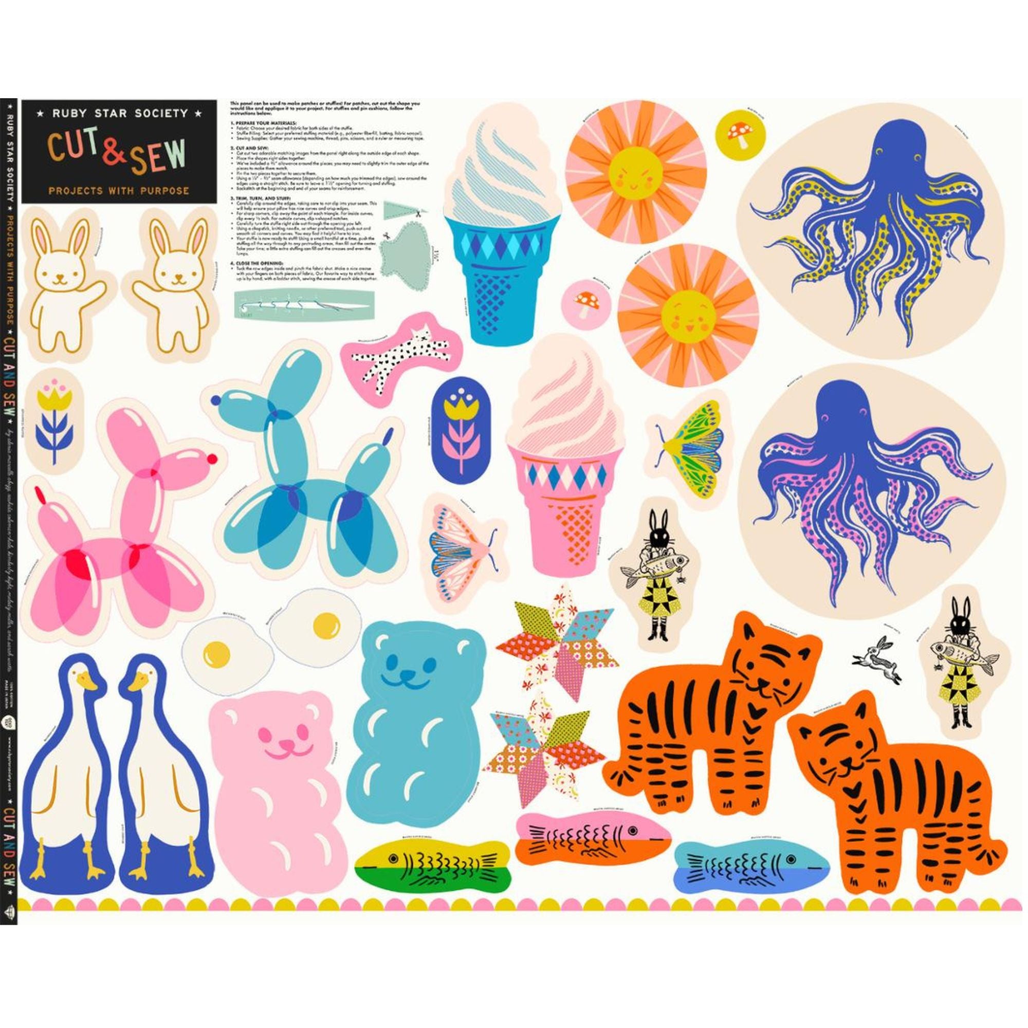 PRESALE Projects With Purpose Cut and Sew Panel by Ruby Star Society | Panel Size 36" x 44" | RS5217 11
