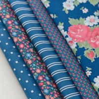 A Cat Named Stitch Custom Fat Quarter Bundle Sea Blue by Camille Roskelley for Moda Fabrics | Curated Bundle | 5 Fat Quarters