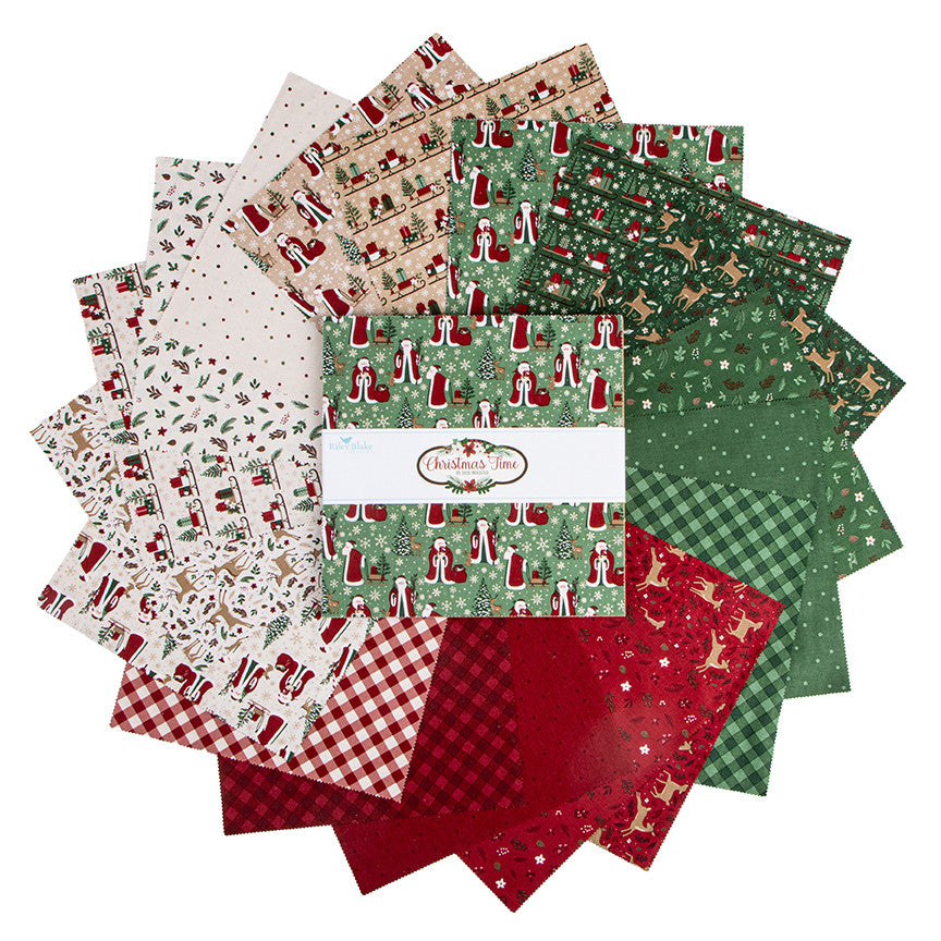 Christmas Time 10" Stacker by Dani Mogstad for Riley Blake Designs | 42 Pcs | 10-17820-42