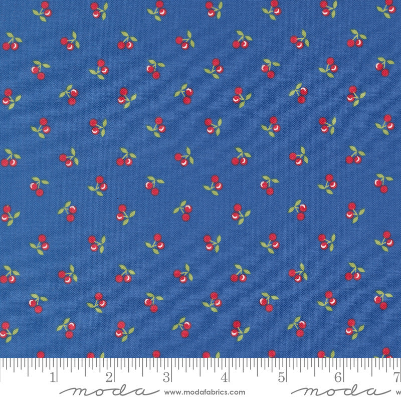 Cali & Co Cherries Cobalt Yardage by Corey Yoder for Moda Fabrics | 29194 21