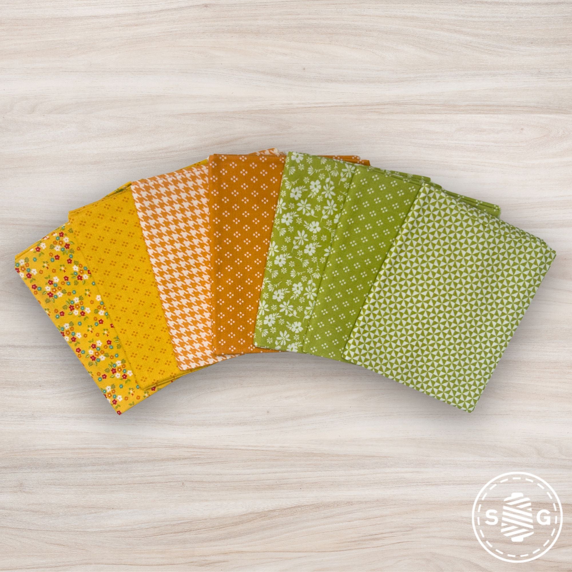 Delightfully Yours Custom Fat Quarter Bundle Green by Sherri & Chelsi for Moda Fabrics  | Curated Bundle | 7 Fat Quarters