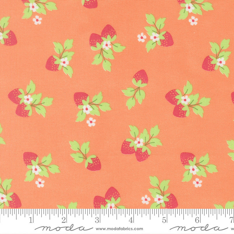 Fruit Salad Strawberries Coral Yardage by Corey Yoder for Moda Fabrics | 29243 14