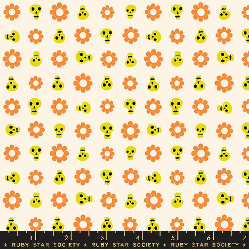 Good Spirits Loves Me Not Natural Yardage by Ruby Star Society Halloween Fabric| RS5141 11 | Cut Options