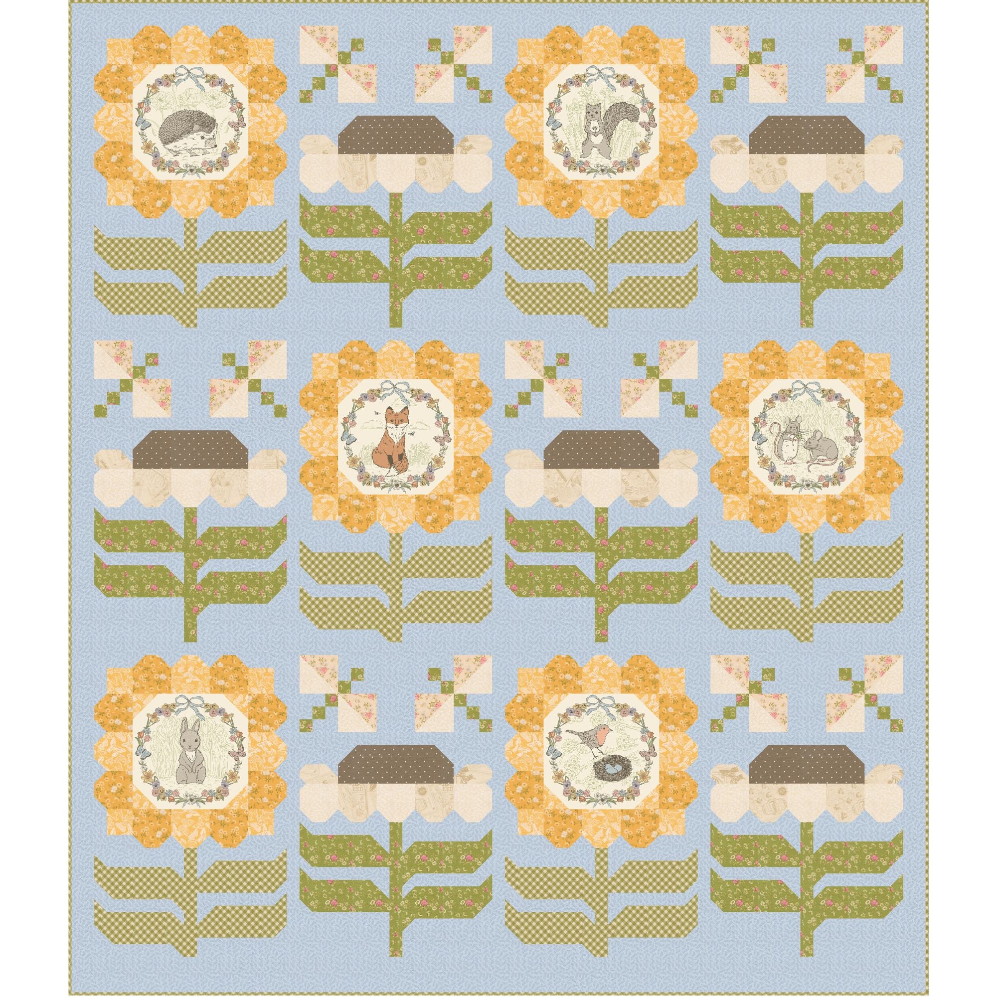 PRESALE Daisy May Quilt Kit Boxed With My Secret Garden by Stacy Iest Hsu for Moda Fabrics | KIT20980