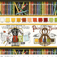 PRESALE She Who Sews–The Maker Draw Near Border Stripe Multi Yardage by J. Wecker Frisch for Riley Blake Designs | CD18525-MULTI