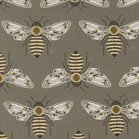 PRESALE Bee Garden Bumblebee Metallic Slate by Gingiber for Moda Fabrics | 48411 20M