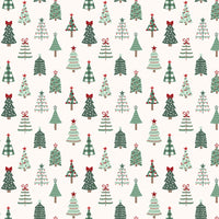 PRESALE Evergreen Wishes Trees CreamYardage by Traci Reed for Riley Blake Designs | C17811-CREAM