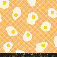Egg and Friends Fried Eggs Cantaloupe Yardage by Kimberly Kight for Ruby Star Society | RS3090 11