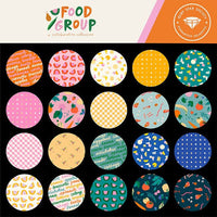 Food Group Charm Pack | Ruby Star Society | Open Package 5" Scraps